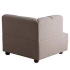 布張りソファ3点セット (ブーケ 左肘+右肘+肘なし スツール付き BE) 7枚目画像