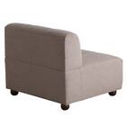 布張りソファ3点セット (ブーケ 左肘+右肘+肘なし スツール付き BE) 8枚目画像