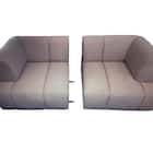 布張りソファ3点セット (ブーケ 左肘+右肘+肘なし スツール付き BE) 15枚目画像