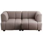 布張りソファ2点セット (ブーケ 左肘+右肘 BE) 1枚目画像