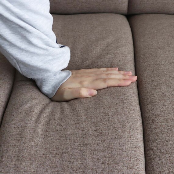 布張りソファ2点セット (ブーケ 左肘+右肘 BE) 8枚目画像