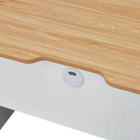 デスク+ラック2点セット(MGN 800 OAK/WH) 7枚目画像