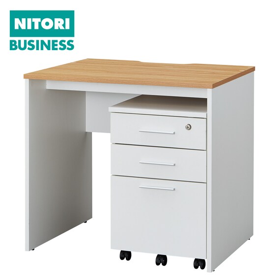 デスク＋ワゴン2点セット(MGN 800 OAK/WH) 1枚目画像