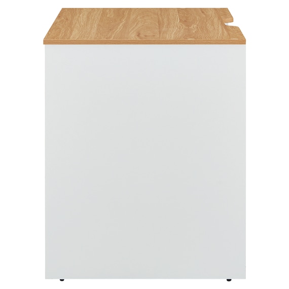 デスク+ワゴン2点セット(MGN 800 OAK/WH) 4枚目画像