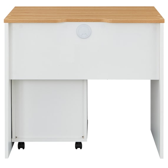 デスク+ワゴン2点セット(MGN 800 OAK/WH) 5枚目画像