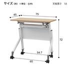 会議用テーブル(NT-7545 NF10 スチール幕板付き WN/BK) 12枚目画像