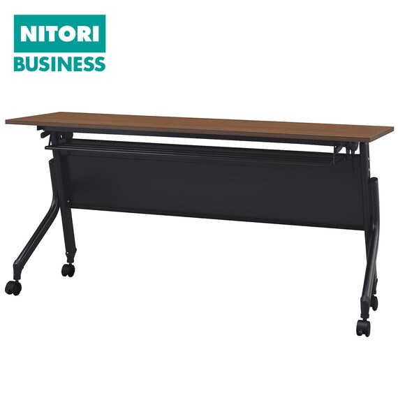 会議用テーブル(NT-15045 NF10 スチール幕板 WN/BK) 1枚目画像