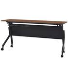 会議用テーブル(NT-15045 NF10 スチール幕板 WN/BK) 2枚目画像