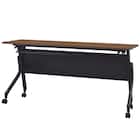 会議用テーブル(NT-15045 NF10 スチール幕板 WN/BK) 2枚目画像