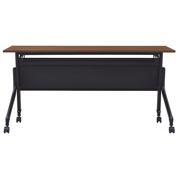 会議用テーブル(NT-15045 NF10 スチール幕板 WN/BK) 3枚目画像