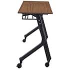 会議用テーブル(NT-15045 NF10 スチール幕板 WN/BK) 4枚目画像