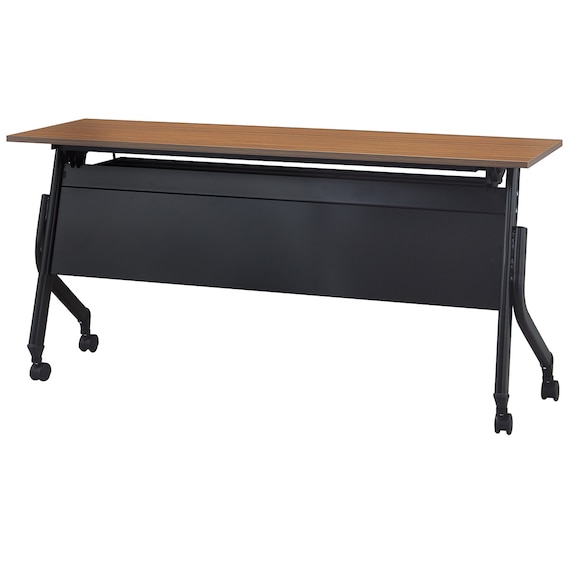 会議用テーブル(NT-15045 NF10 スチール幕板 WN/BK) 5枚目画像