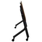 会議用テーブル(NT-15045 NF10 スチール幕板 WN/BK) 8枚目画像