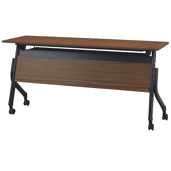 会議用テーブル(NT-15045 NF10 木目幕板 WN/BK) 5枚目画像