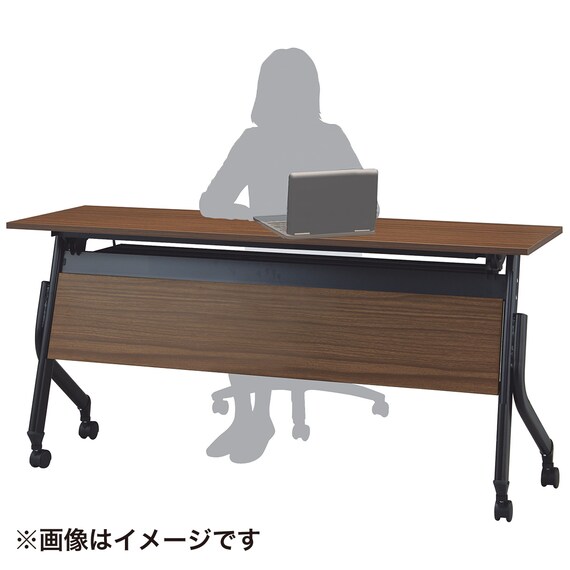 会議用テーブル(NT-15045 NF10 木目幕板 WN/BK) 13枚目画像