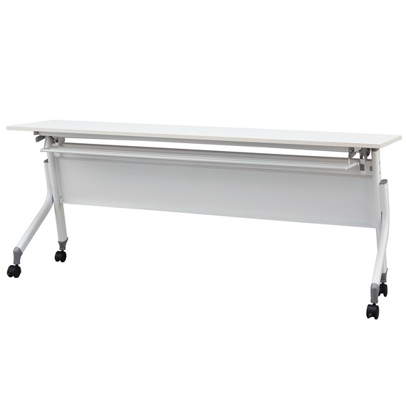 会議用テーブル(NT-18045 NF10 スチール幕板 WH) 2枚目画像