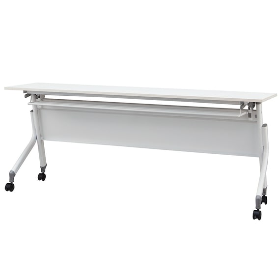 会議用テーブル(NT-18045 NF10 スチール幕板 WH) 2枚目画像