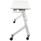 会議用テーブル(NT-18045 NF10 スチール幕板 WH) 4枚目画像