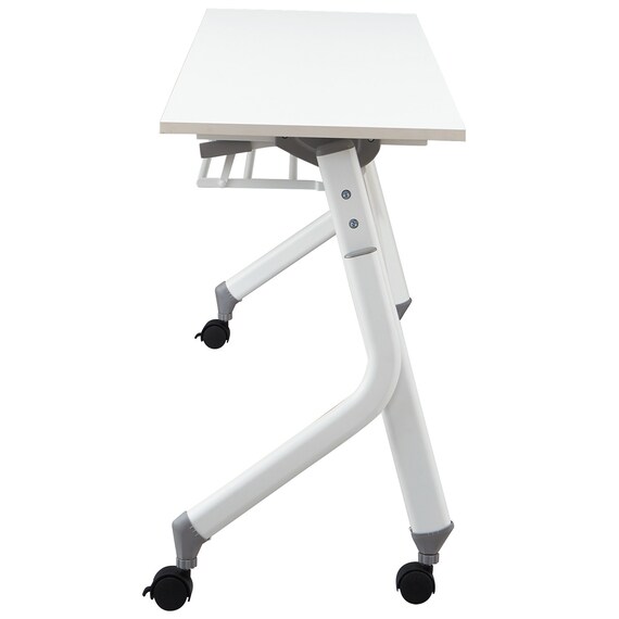 会議用テーブル(NT-18045 NF10 スチール幕板 WH) 4枚目画像