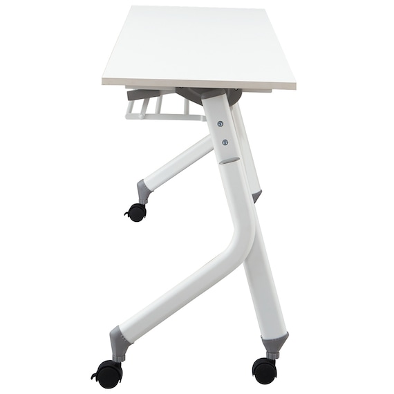 会議用テーブル(NT-18045 NF10 スチール幕板 WH) 4枚目画像