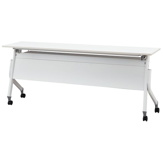 会議用テーブル(NT-18045 NF10 スチール幕板 WH) 5枚目画像