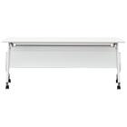 会議用テーブル(NT-18045 NF10 スチール幕板 WH) 6枚目画像