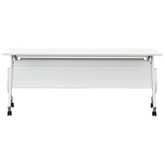 会議用テーブル(NT-18045 NF10 スチール幕板 WH) 6枚目画像