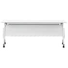 会議用テーブル(NT-18045 NF10 スチール幕板 WH) 6枚目画像