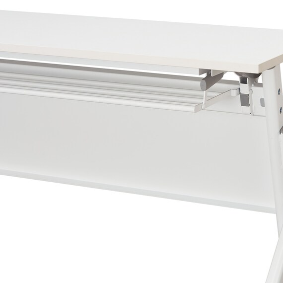 会議用テーブル(NT-18045 NF10 スチール幕板 WH) 10枚目画像