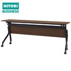 会議用テーブル(NT-18045 NF10 木目幕板 WN/BK) 1枚目画像