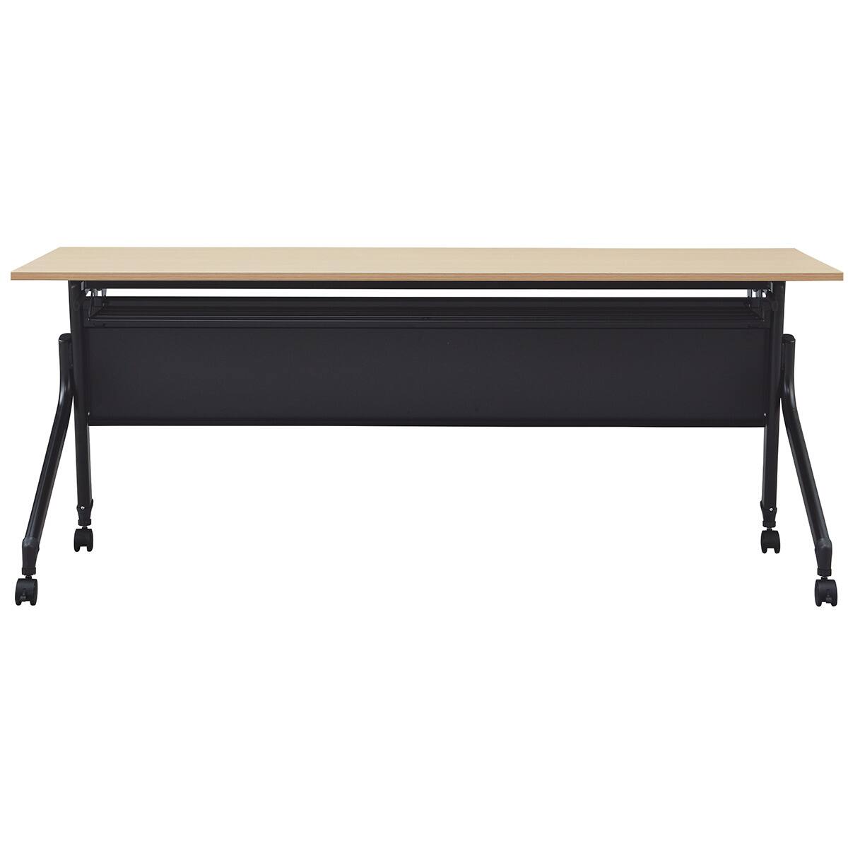 専用　テーブル 会議用テーブル(NT-18060 NF10 スチール幕板 OAK/BK) | ニトリネット