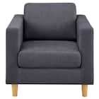 1人用布張りソファ(WD11S DGY) 3枚目画像