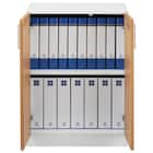 キャビネット2段 フル扉タイプ(MGN WH/OAK) 7枚目画像