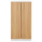 木製キャビネット(3段 MGN フル扉タイプ WH/OAK) 3枚目画像