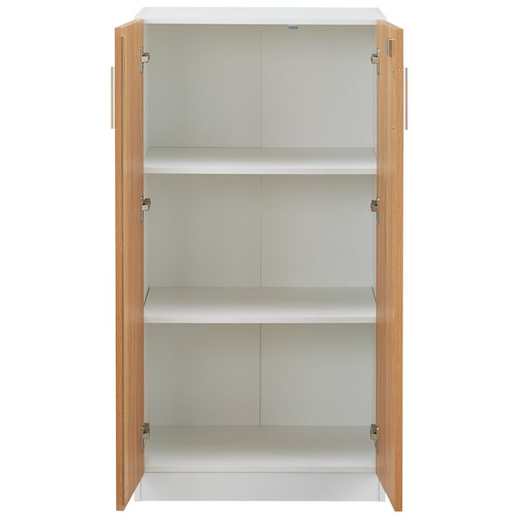 木製キャビネット(3段 MGN フル扉タイプ WH/OAK) 5枚目画像