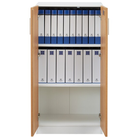 木製キャビネット(3段 MGN フル扉タイプ WH/OAK) 6枚目画像