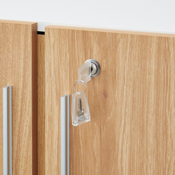 木製キャビネット(3段 MGN フル扉タイプ WH/OAK) 12枚目画像