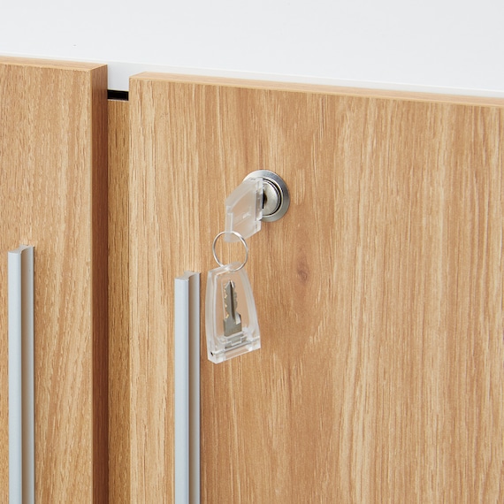 木製キャビネット(3段 MGN フル扉タイプ WH/OAK) 12枚目画像