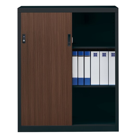 スチール書庫(TSNS3 04N 引き戸 木目柄WN) 7枚目画像