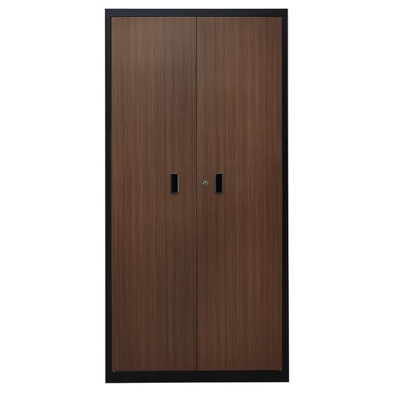 スチール書庫(TSNS2 03N 両開き戸 木目柄WN) 3枚目画像