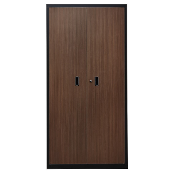 スチール書庫(TSNS2 03N 両開き戸 木目柄WN) 3枚目画像