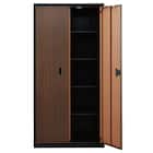 スチール書庫(TSNS2 03N 両開き戸 木目柄WN) 6枚目画像