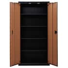 スチール書庫(TSNS2 03N 両開き戸 木目柄WN) 7枚目画像