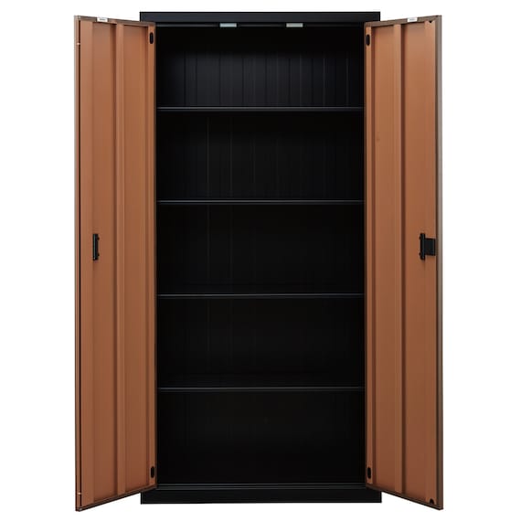 スチール書庫(TSNS2 03N 両開き戸 木目柄WN) 7枚目画像