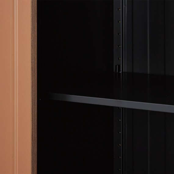 スチール書庫(TSNS2 03N 両開き戸 木目柄WN) 9枚目画像