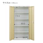 スチール書庫(TSNS2 03N 両開き戸 木目柄WN) 14枚目画像