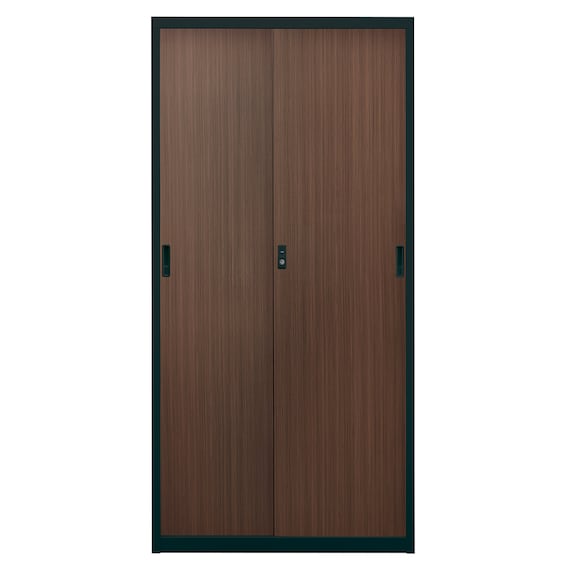 スチール書庫(TSNS3 05N 引き戸 木目柄WN) 3枚目画像