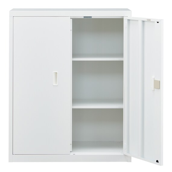 スチール書庫(TSNS3 08N 両開き戸 WH) 6枚目画像