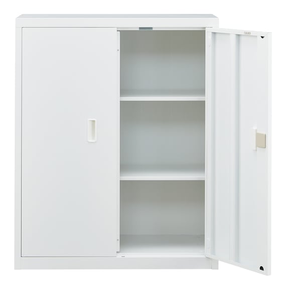 スチール書庫(TSNS3 08N 両開き戸 WH) 6枚目画像