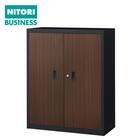 スチール書庫(TSNS3 08N 両開き戸 木目柄WN) 1枚目画像